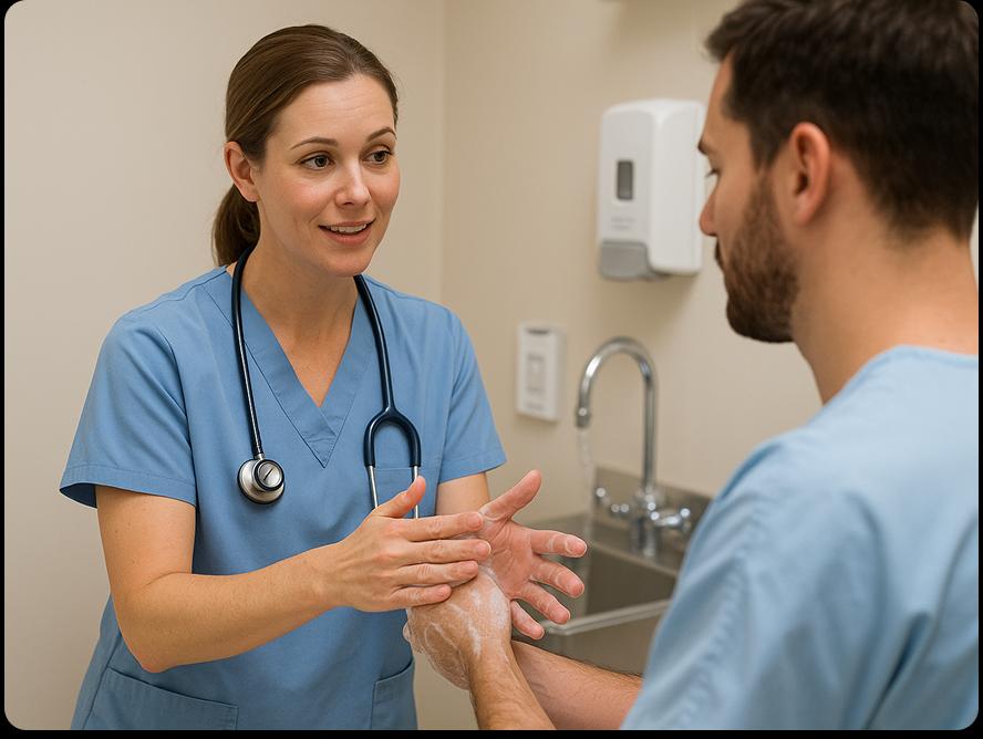 Éducation des patients sur l'hygiène et la prévention des infections