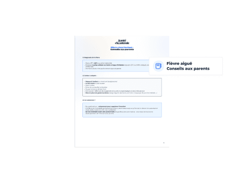 Pédiatrie : Fièvre aiguë chez l'enfant